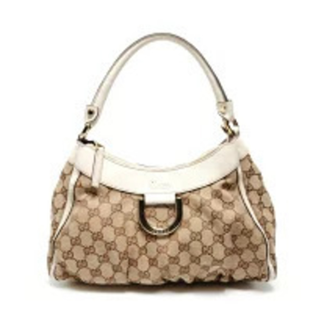 Gucci Canvas Handbag Brown Hobo GG Abbey - Picture 1 of 13